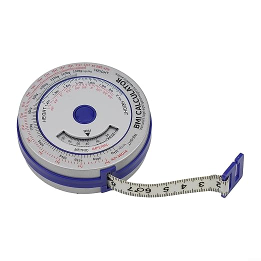 BMI Body Mass Index Tape Measure, Retractable Design with Lock Button, Plastic Material for Diet Fitness Tracking, 150cm/200cm Options(3PCS blue)
