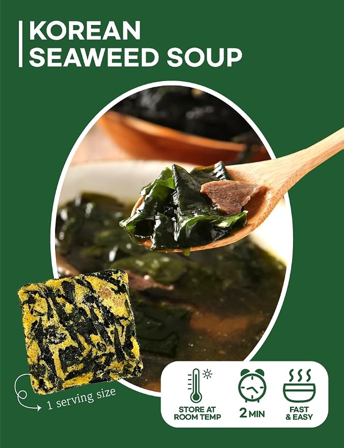 Korean Frozen Dried Seaweed Soup 10g × 5ea Easy cooking Individual packaging 한국 전통 국/미역국
