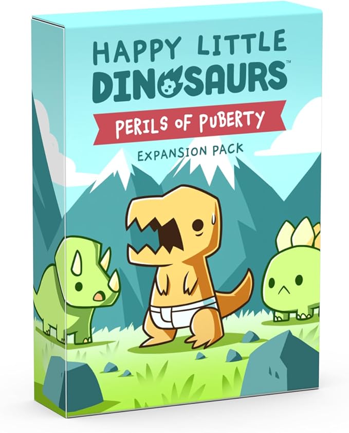 Happy Little Dinosaurs Perils of Puberty Expansion Card Game - Great for Family Game Night