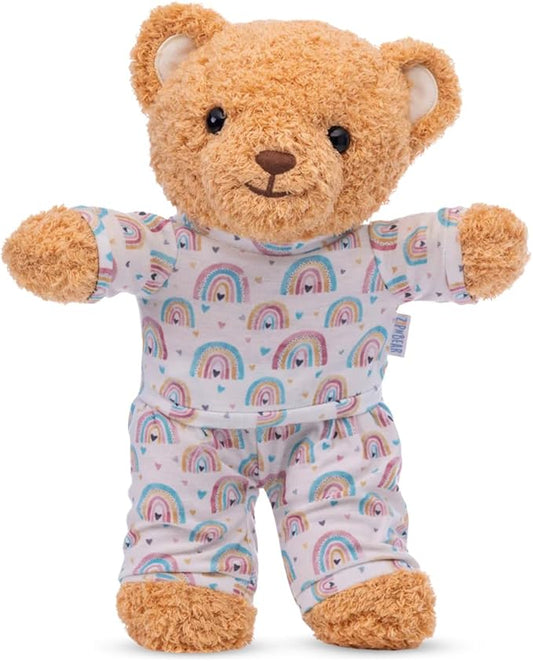 Zip N' Bear Soft Plush Teddy Bear Stuffed Animal with Radiant Rainbow Pajamas - Zippy The Bear Cute Cuddly Plush Toy, Perfect Sensory Teddy for Kids, Toddlers - Adorable Gift & Bedtime Companion