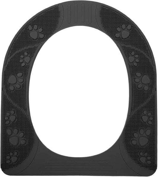 Silicone Toilet Seat Cover Washable Non-Slip Cushion for Universal Fit Gray 15.6 x 13.4 Inches
