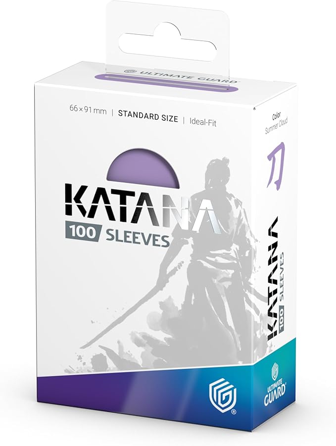 Ultimate Guard Katana Card Sleeves: 100 Standard Size TCG Sleeves, 66 x 91mm, Summer Cloud Back, Tournament Quality, No PVC & Acid-Free, High Clarity