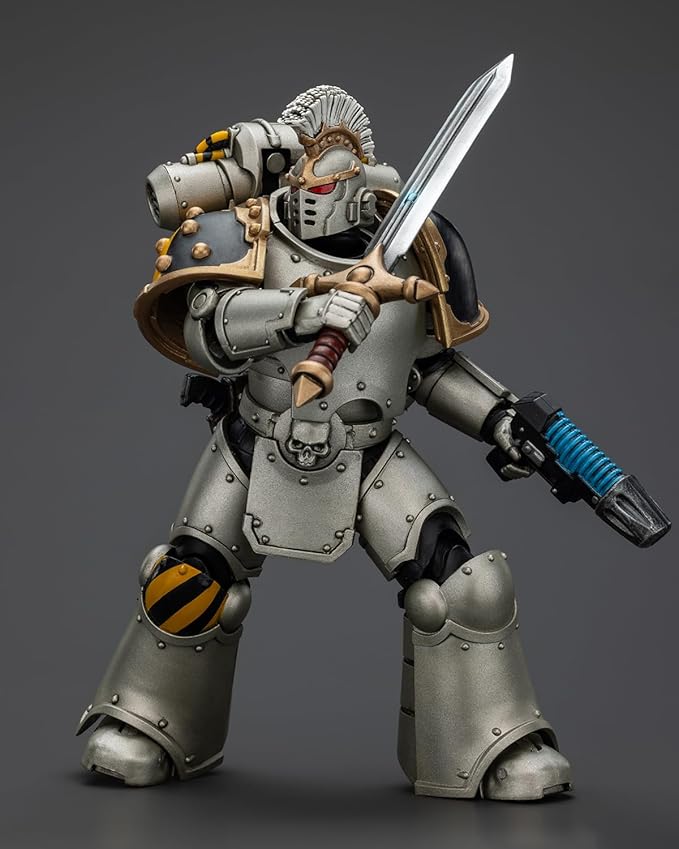 JoyToy Warhammer 40K 1:18 Action Figures, Iron Warriors Command Squad Chosen with Legion Standard, 4.96 in High