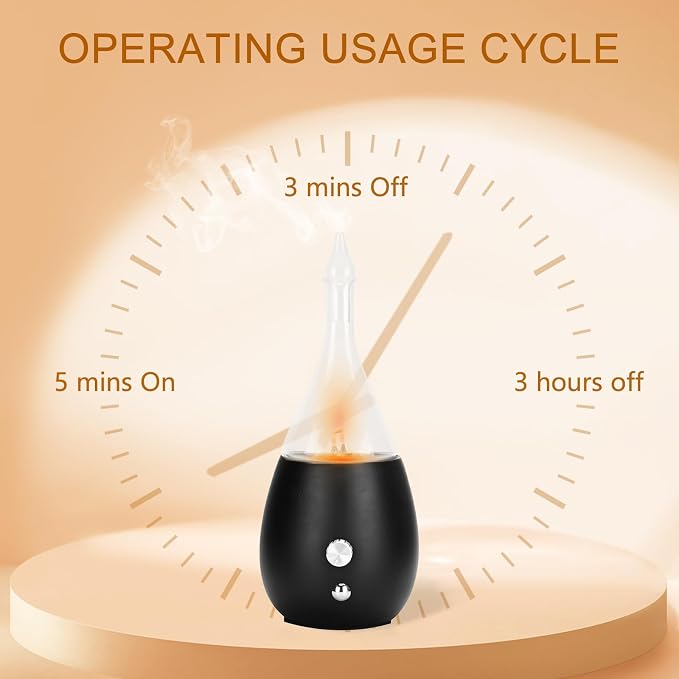 Lychee Essential Oil Diffuser Humidifiers, 7 Colors Light Setting, Quiet Diffuser, Small Aromatherapy Diffuser with Wood Grain Base for Home Bedroom Office Yoga Nice Gift