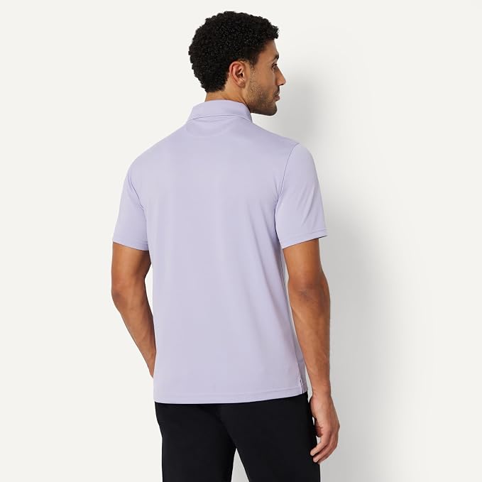 Amazon Essentials Men's Moisture Wicking Golf Polo Shirt, Short Sleeve, Slim-Fit, Quick-Dry, Active Wear