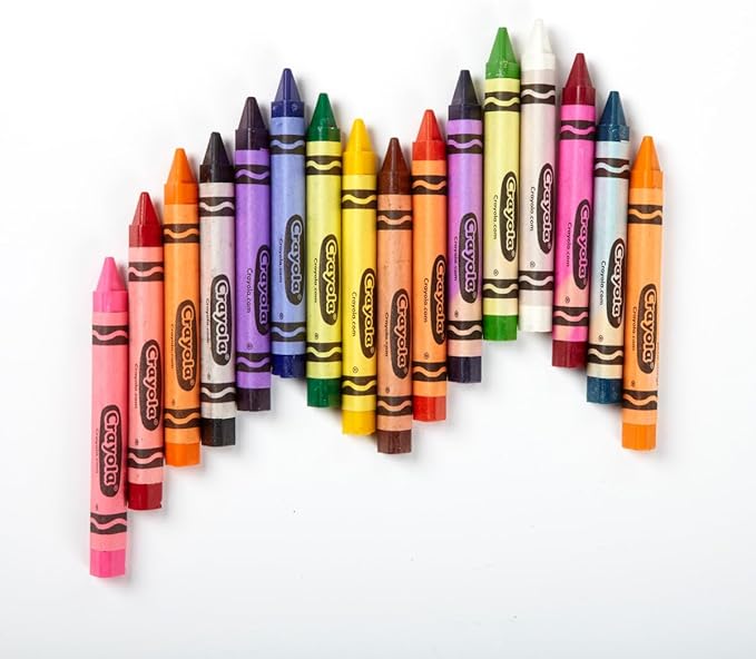 Crayola Triangular Crayon Classpack (256ct), 16 Assorted Toddler Crayons, Anti Roll, Bulk School Classroom Essentials, Preschool & Kindergarten Must Haves