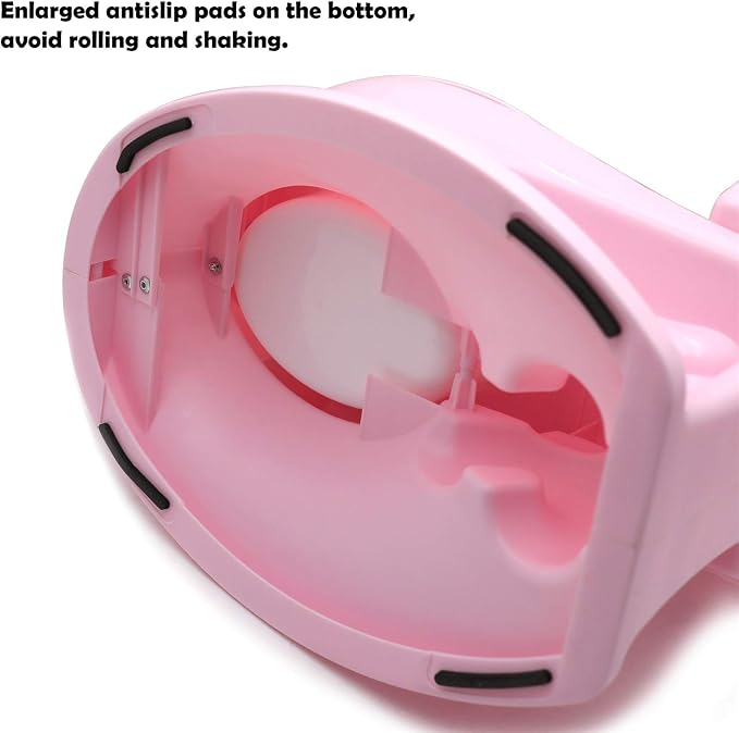 HTTMT- Classic Portable Pink Realistic Toddler Potty Training Toilet w/Flushing Sound Baby Chair Seat Kid [P/N: ET-BABY004-PINK]