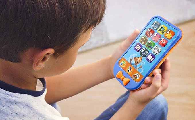 Blippi Toy Phone for Toddler with Built-in Preschool Learning Games, Educational Toys for Toddlers (Blippi)