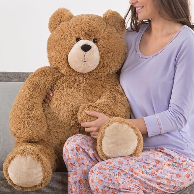 Vermont Teddy Bear 3 Feet | Eco Friendly Large Stuffed Animal | Stuffed in USA with 100% Recycled Filling That Saves 120 Bottles per Plush