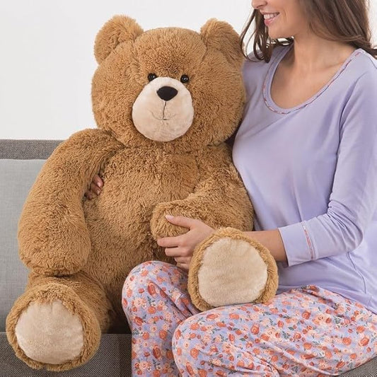Vermont Teddy Bear 3 Feet | Eco Friendly Large Stuffed Animal | Stuffed in USA with 100% Recycled Filling That Saves 120 Bottles per Plush