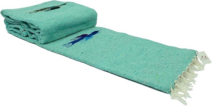 Open Road Goods Mexican Thunderbird Yoga Blanket, Handwoven Throw for Yoga, Meditation, and Home Décor – Versatile Blanket for Beach, Picnic, Camping, or Outdoor Use