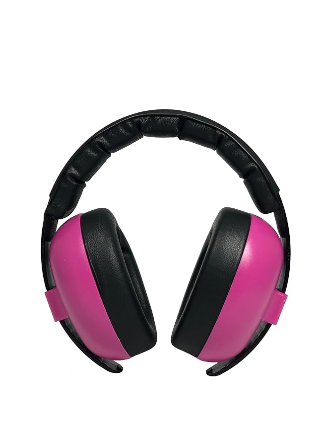 BANZ Baby Earmuffs – Noise Cancelling Headphones for Infant & Toddler Hearing Protection, Baby Ear Muffs Noise Protection, ANSI Certified, Ages 0–2 Years, Adjustable - Magenta