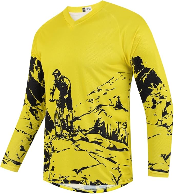 Youth Dirt Bike Jersey, Kids Mountain Bicycle Shirt Long Sleeve Powersports Children Downhill Jerseys for Big Kids