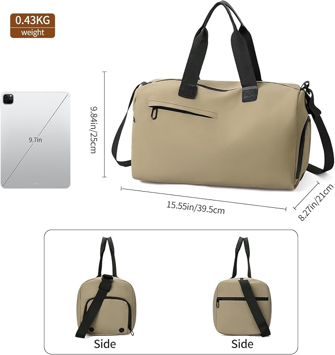 Handbag for Women Yoga Bag Large Capacity Yoga Pad Buckle with Shoe Compartment Water Bottle Sports Gym Bag Travel