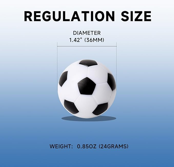 GSE Games & Sports Expert 6/12-Pack Foosball Table Replacement Balls, 36mm(1.42") Tabletop Soccer Football Balls for Foosball Table Accessories