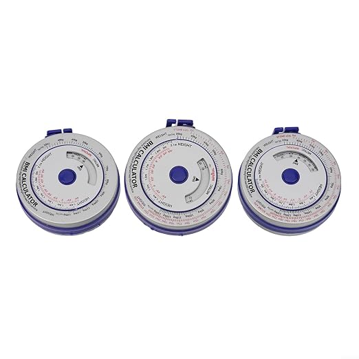 BMI Body Mass Index Tape Measure, Retractable Design with Lock Button, Plastic Material for Diet Fitness Tracking, 150cm/200cm Options(3PCS blue)