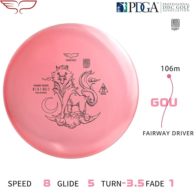 Yikun Professional Disc Golf GOU |Distance Driver |165-176g| Perfect for Outdoor Games and Competition