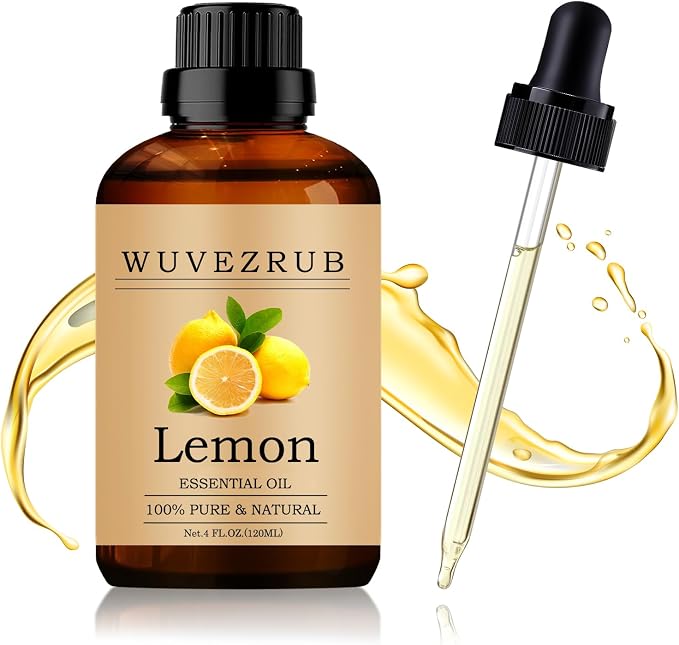 Lemon Essential Oil 120ML - 100% Pure and Natural Oils for Aromatherapy Diffuser - 4 Fl Oz/Lemon