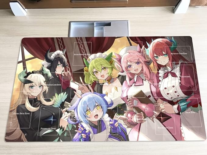 New Playmat Dragonmaid Deck CCG TCG Trading Card Game Mat + Free Bag (ZD039-347-A)