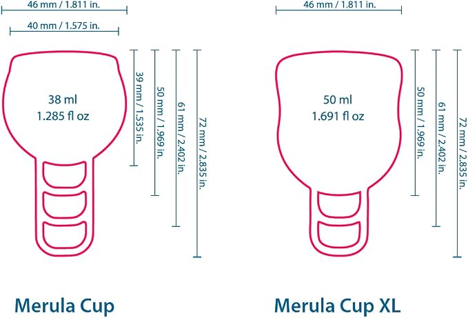 Merula Cup XL Strawberry (Pink) - The Cup for Very Heavy Days