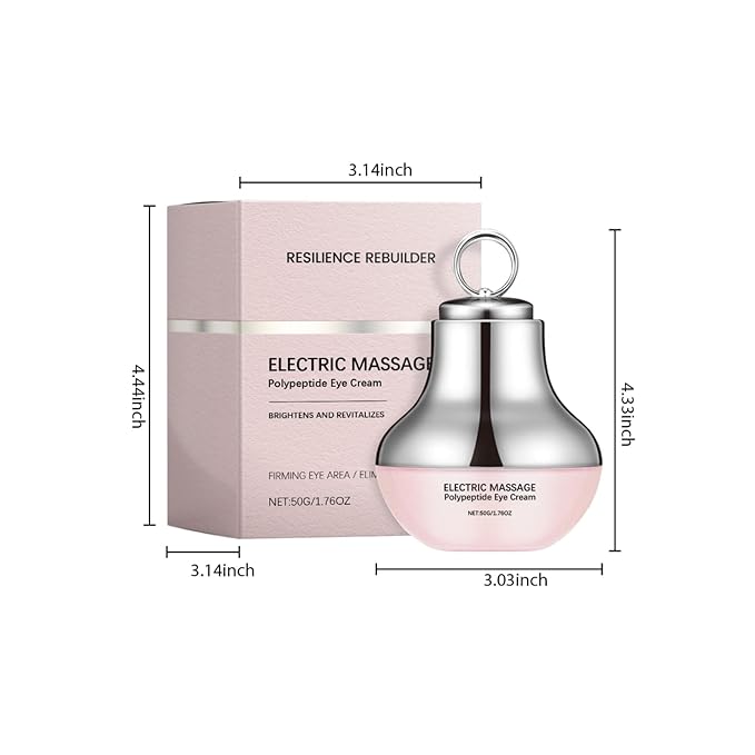 Electric Massage Eye Cream for Dark Circle, Firm and Smooth of Fine Lines Tired, Relief Wrinkles & Puffiness with Gentle Vibration, Eye Cream for Firming, Moisturizing, Anti-Wrinkle (1)