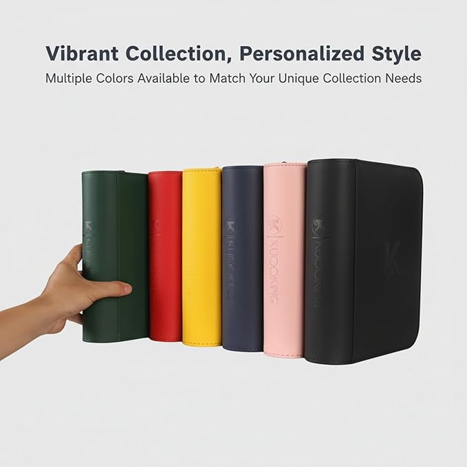 336 Card Binder, 4-Pocket Zipper Binder for Trading Cards, Side Loading Water-Resistant Album for MTG, TCG & Sports Cards (Pink)