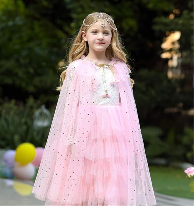 FKKFYY Rainbow Cape Cloak for Girl Princess