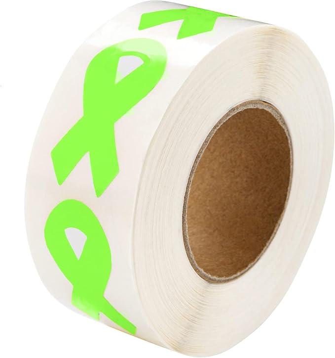 Small Lime Green Shaped Stickers (2 Rolls - 500 Stickers)