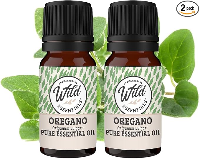 Wild Essentials Oregano 100% Pure Essential Oil - 10ml, Therapeutic Grade, Made and Bottled in The USA, Calming, 2 Pack