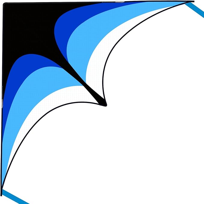 Mint's Colorful Life Delta Kite for Kids & Adults, Extremely Easy to Fly Kite for Beach Trip, Best Kites for Beginners, 300ft String Handle Included