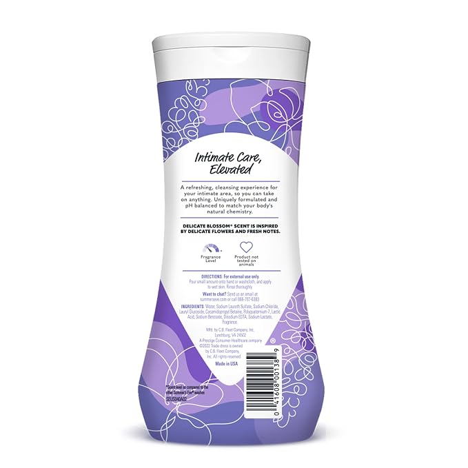 Summer's Eve Feminine Wash, Delicate Blossom, Daily pH-Balanced Body Wash for Women, Feminine Care to Remove Vaginal Odor, Gynecologist Tested, 15 Fl Oz (Pack of 2)