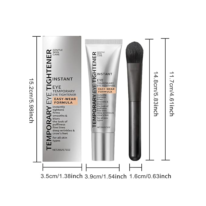 Eye Tightener Cream,Upgraded Formula for Women Helps Reduce Eye Bags Puffiness and Wrinkles, Gentle Skin Care Moisturizing Eye Tightener Cream with Brush