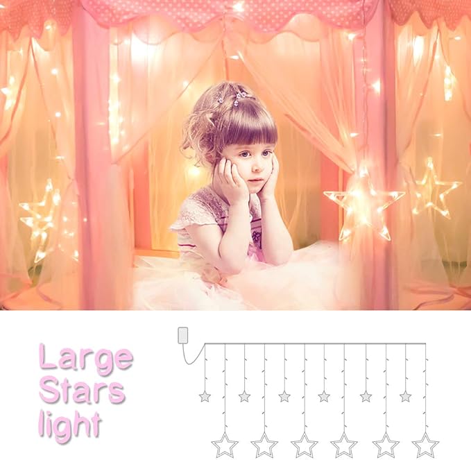 wilwolfer Princess Tent for Girls with Large Star Lights, Kids Play Tent Large Space Playhouse for Children Indoor Games, Gift Toy for Kids Girls & Boys