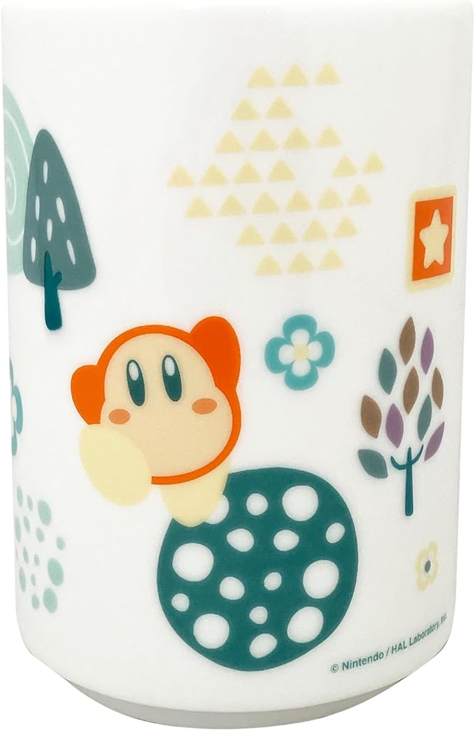Kirby Japanese Tea Cup (Forest) – 10.48oz Ceramic, Cute Character Design, Collectible Drinkware