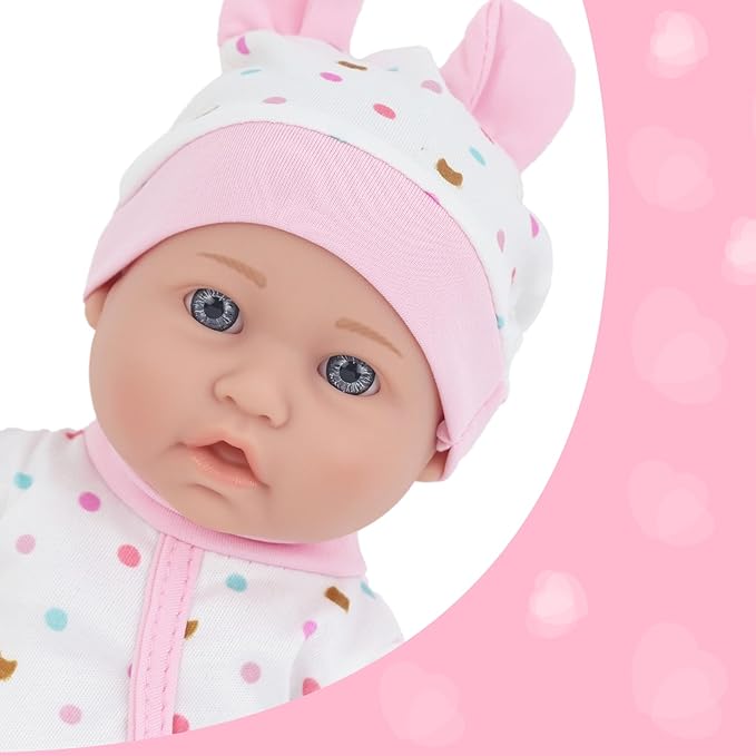 ZITA ELEMENT 12″ Baby Doll Playset with Doll Clothes and Accessories Includes Doll Clothes, Rabbit Toy, Feeding Set for New Born Baby Doll for Toddlers 3 Ages and Up