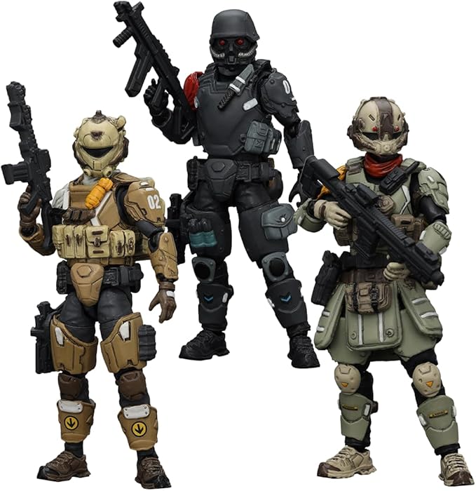 JOYTOY Battle for The Stars Action Figure 1/25 Fear XS-01 Night Raid Type-Pilot-Fear XS-02-Fear XS-03 Assault Type-Pilot 3PCS Collection Models Birthday Gifts