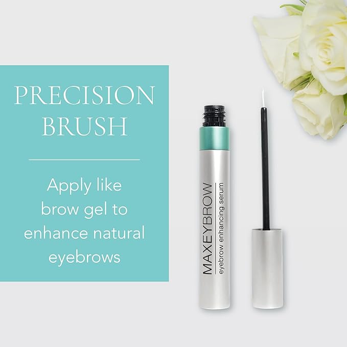 MaxeyBrow Eyebrow Enhancing Serum – Daily Brow Treatment for the Appearance of Fuller, Thicker, Healthier-Looking Brows – 5 mL