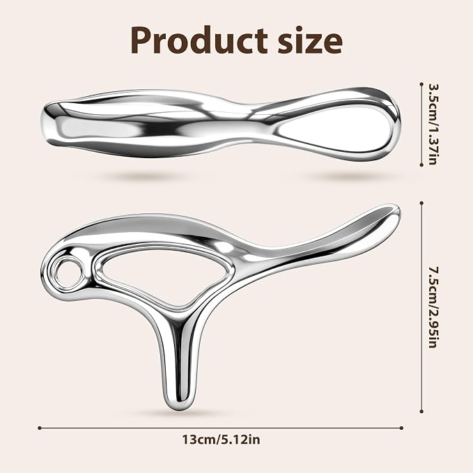 Ranarose Trigger Point Massage Tool for Deep Tissue – 6 in 1 Metal Scraper Tool, Fascia Massage Tool for Body Pain Relief, Myofascial Relief, Gua Sha, Thumb Saver & Acupressure Tool