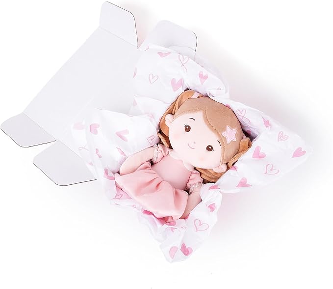 LeyaDoll Soft Baby Doll Toys (12''), My First Baby Rag Doll for 1 Year-Old Girl Birthday Gift, Christmas Plush Toys Gift for Toddler Kids Infants -Princess Starlet