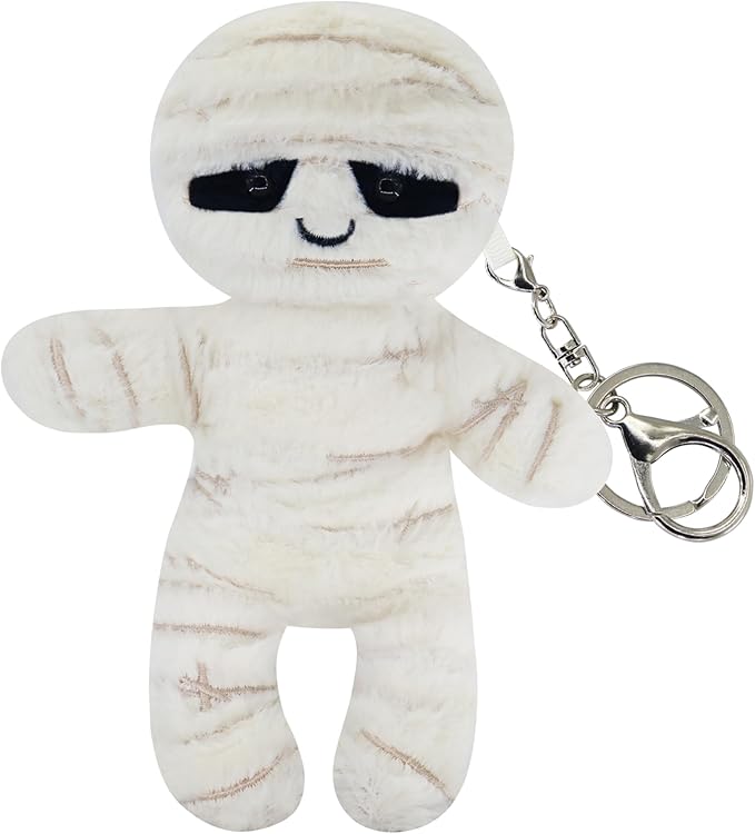 Halloween Plush Animals Toy, Mummy Plush Doll, Perfect for Halloween, Easter, Birthdays, and Other Occasions (8-inch)