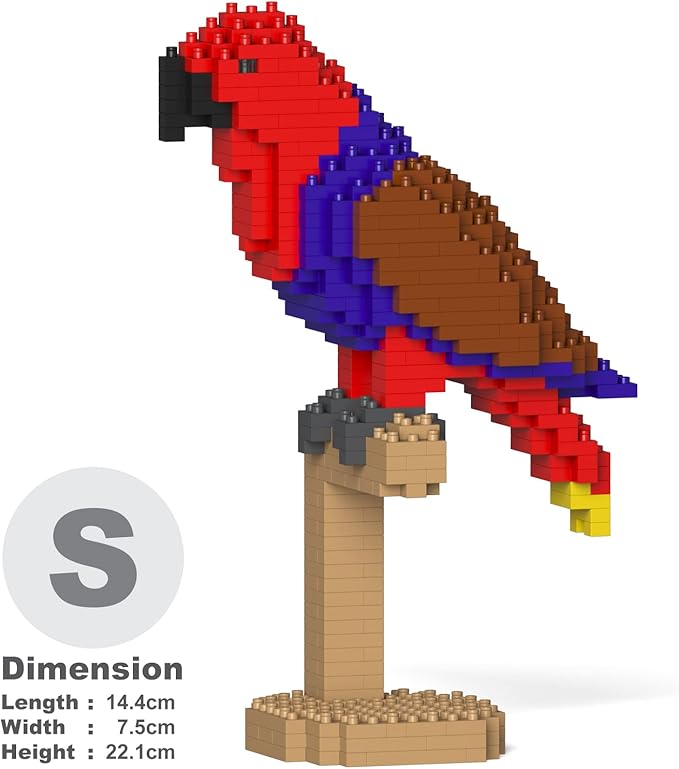 JEKCA Eclectus 01S | Parrot Plastic Building Blocks | Age 14+