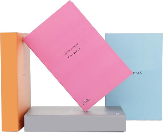 4 Pcs Decorative Books | Faux Modern Coffee Table & Shelf Decor | Sleek Minimalist Look for Living Room, Office and Entryway - Not Real, Tool-Free 2-Min Setup