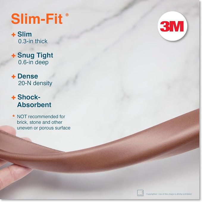 Roving Cove Slimfit Edge Protector for Baby Proofing (9ft Small Edge Only), Soft Rubber Foam Furniture Edge Bumper Guard, Desk Edge Cushion, 3M Adhesive, Coffee Brown