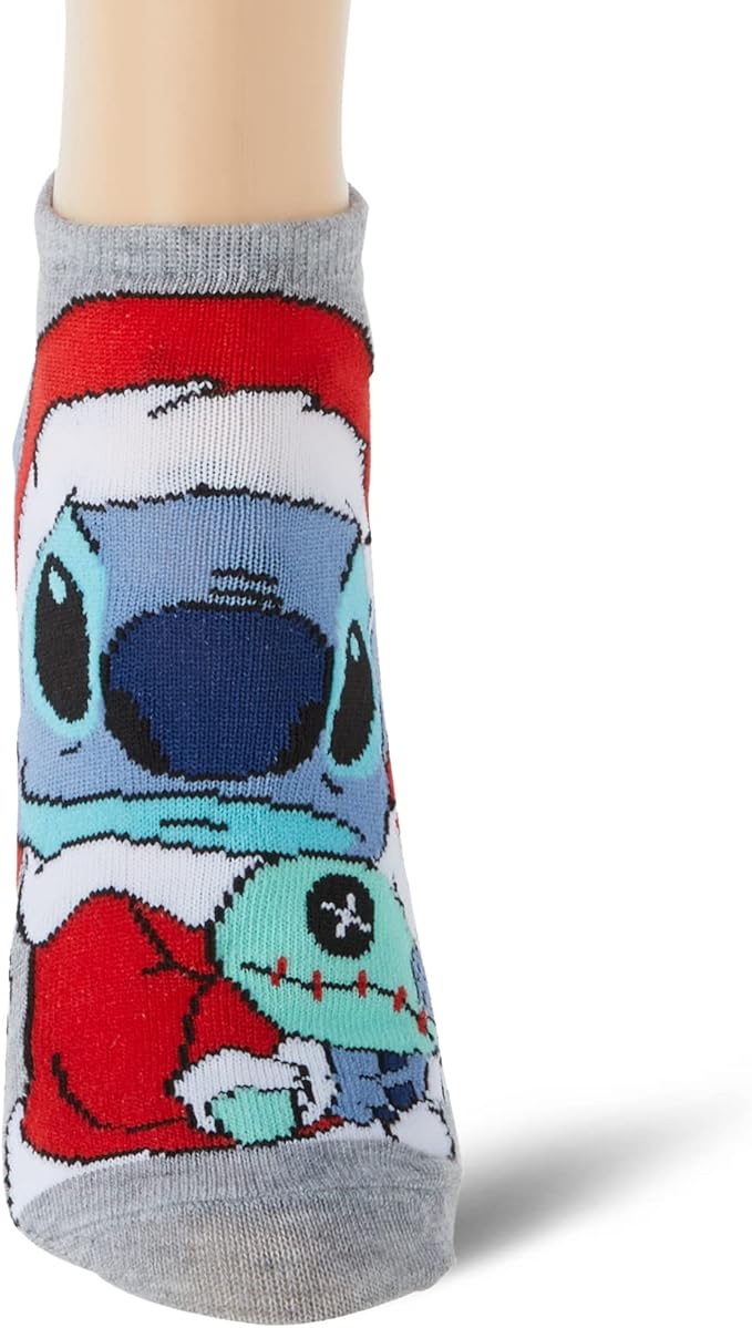 Disney Women's Lilo & Stitch 5 Pack No Show Socks