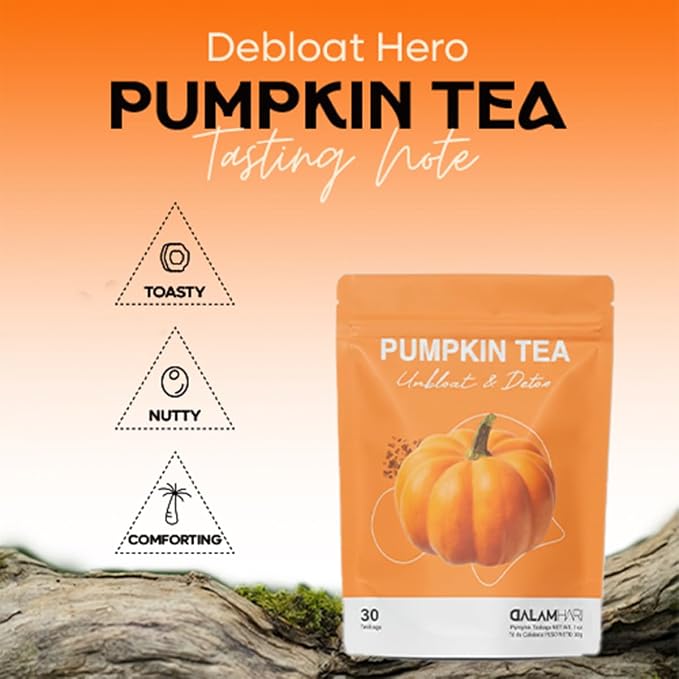 DALAMHARI Pure Pumpkin Tea Bags 30T-Korean Hobak Debloat Gas Bloating Tea | Pumpkin Debloat Bloating Gas Tummy Stomach Ease Comfort After Meal Korean Pumpkin Seed Tea Hanbang Zero Calorie Natural Sweet
