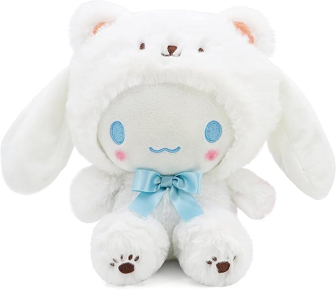 Kawaii Cartoon White Bear Cross-Dressing Series Plush,Soft Plush Doll Cute Soft Toys, Plush Pillow Stuffed Animals Toy Birthday Gifts for Girls Kids ((White Bear-8in)