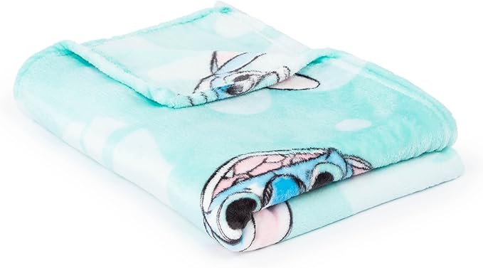 Jay Franco Disney Lilo & Stitch Throw Blanket with Gift Box - Kids Super Soft Special Edition Floral Fleece Bedding - Plush Throw Measures 46 x 60 Inches