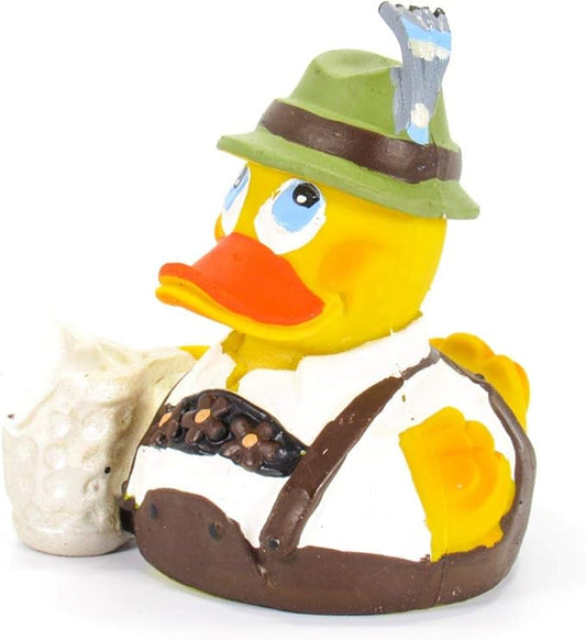 Lanco Octoberfest German Beer Rubber Duck Bath Toy | All Natural, Organic, Eco Friendly, Squeaker | Imported from Barcelona, Spain