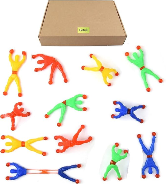 40 Pcs Window Crawler Men, Multicolored Sticky Action Figure Rolling Men Wall Climbers Toys for Party Favor (Random Color)