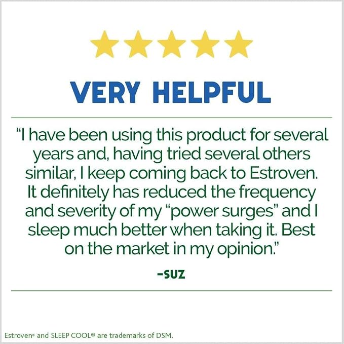 Estroven Sleep Cool for Menopause Relief, 30 Ct, Sleep Support Supplement With Clinically Proven Ingredients to Relieve Menopause Symptoms plus Night Sweats & Hot Flash Relief, Drug-No & Gluten-No